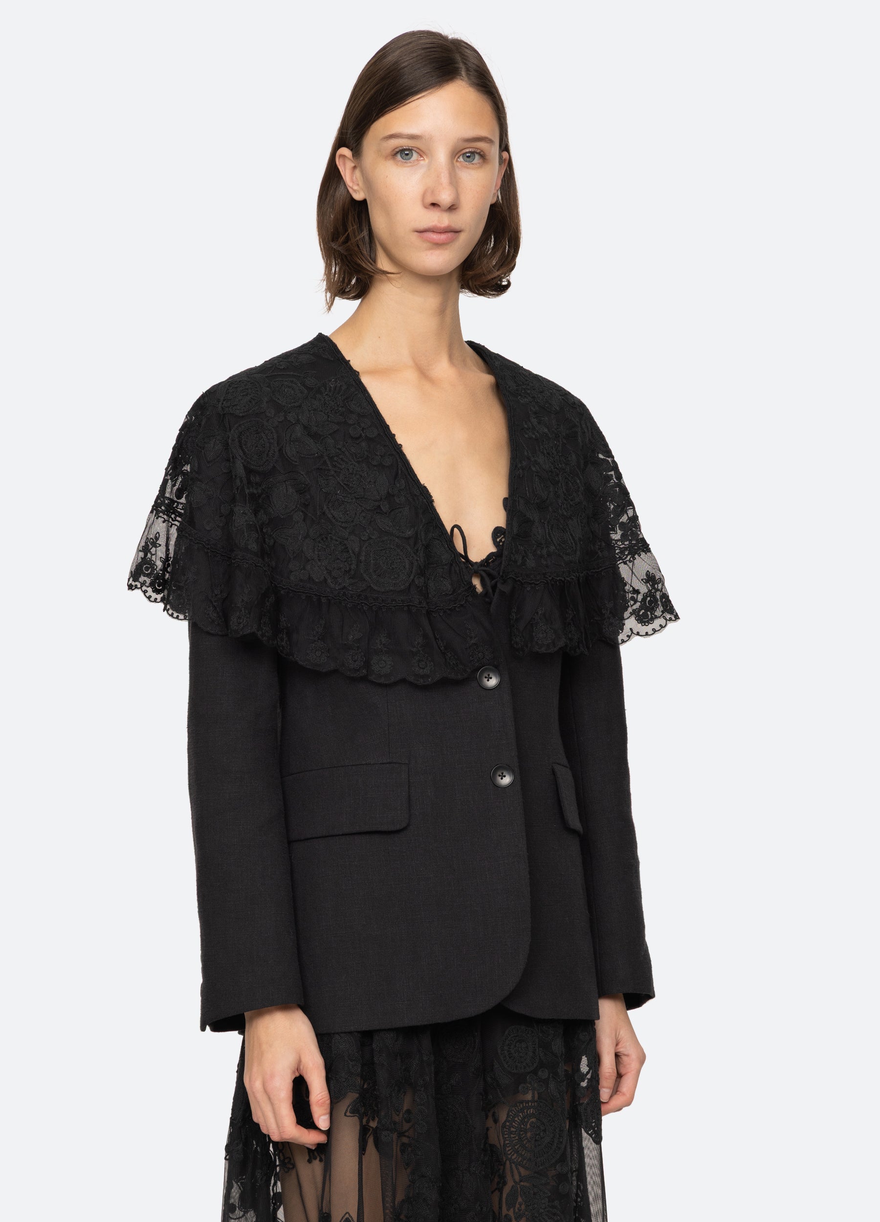 Arielle Jacket Black|Cream