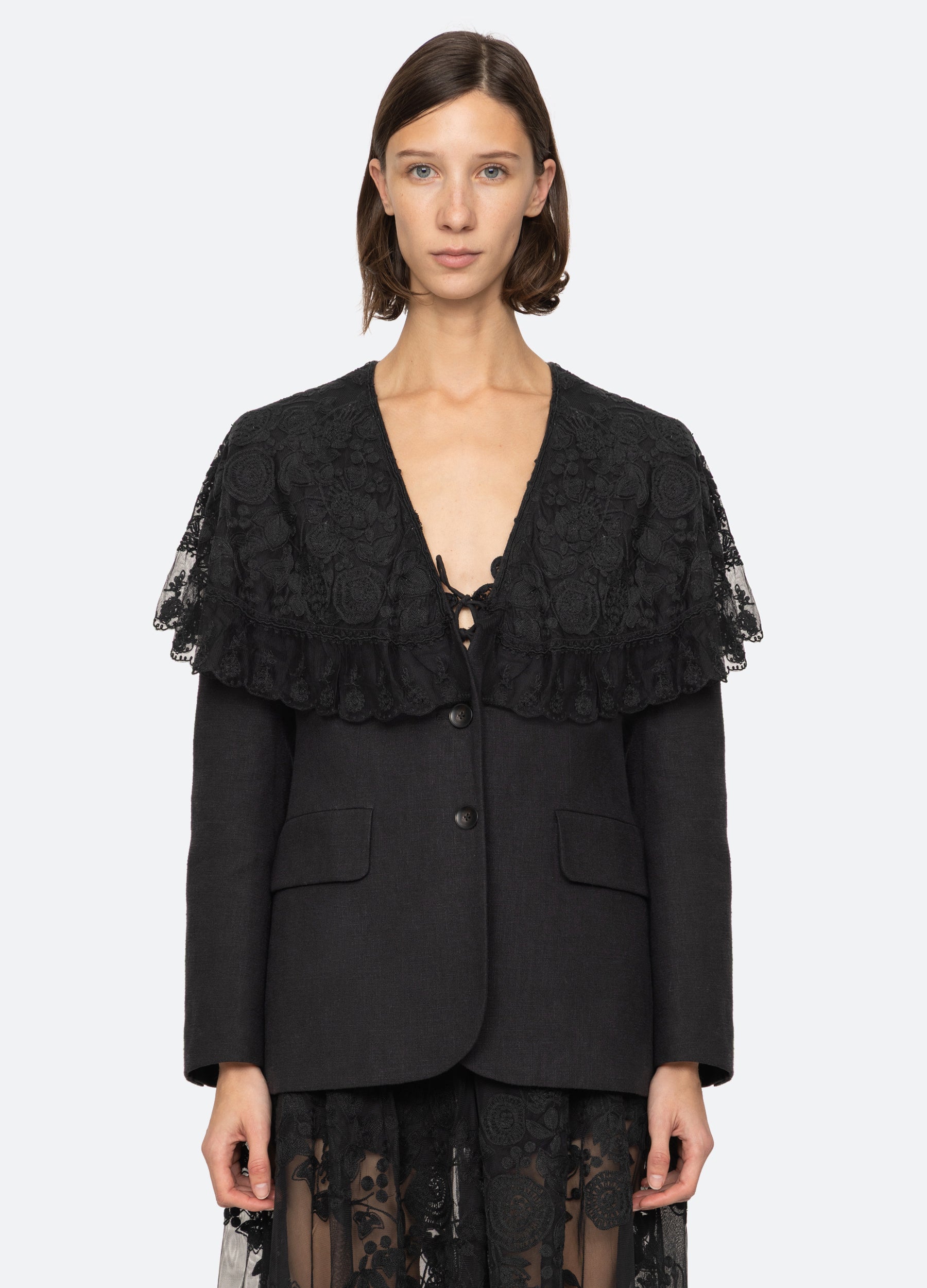 Arielle Jacket Black|Cream