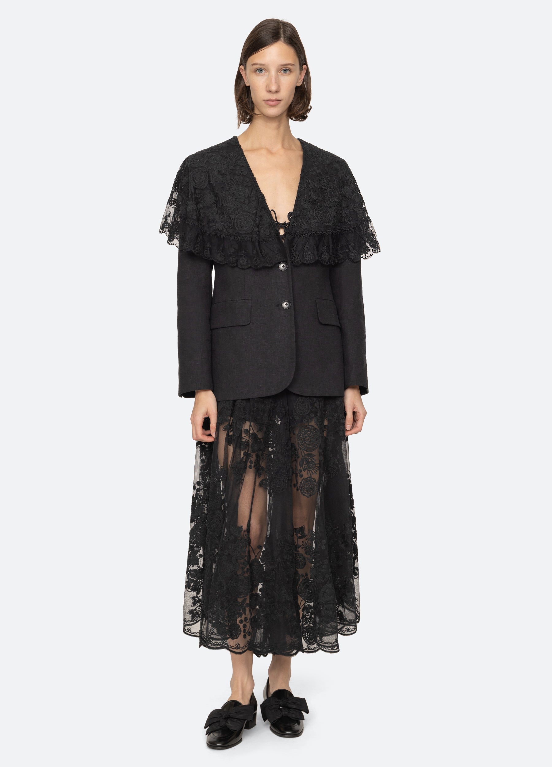 Arielle Jacket Black|Cream