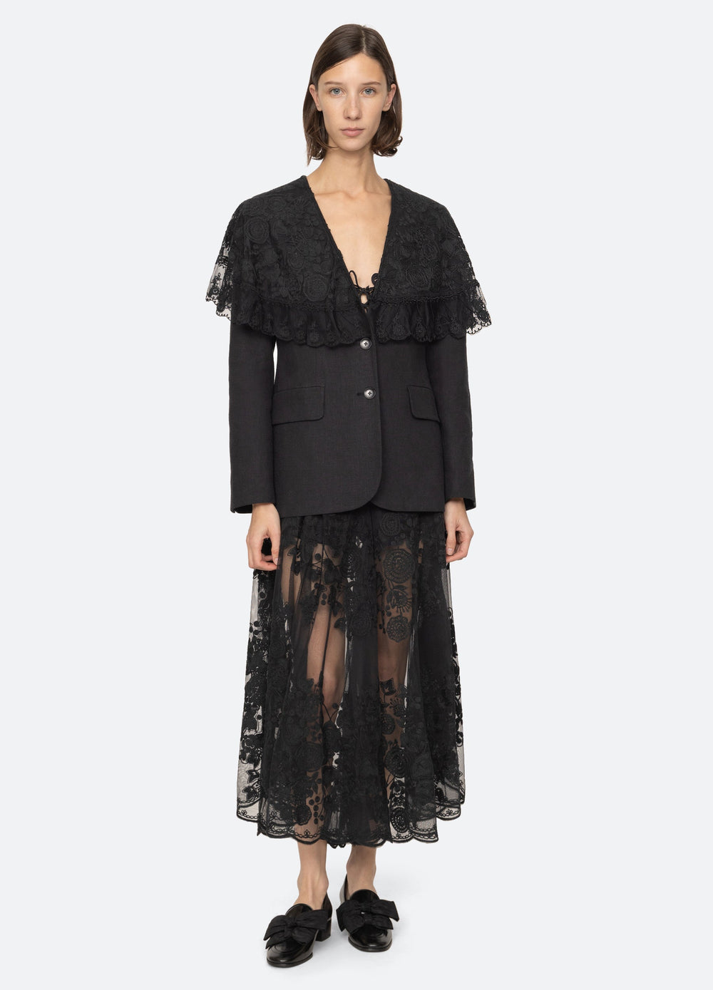 Arielle Jacket Black|Cream
