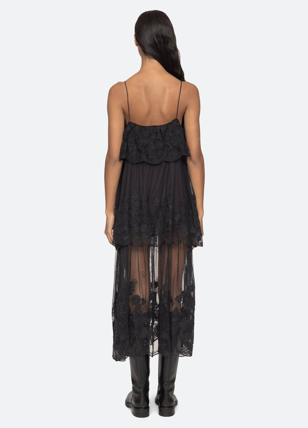 Arielle Dress Black|Cream