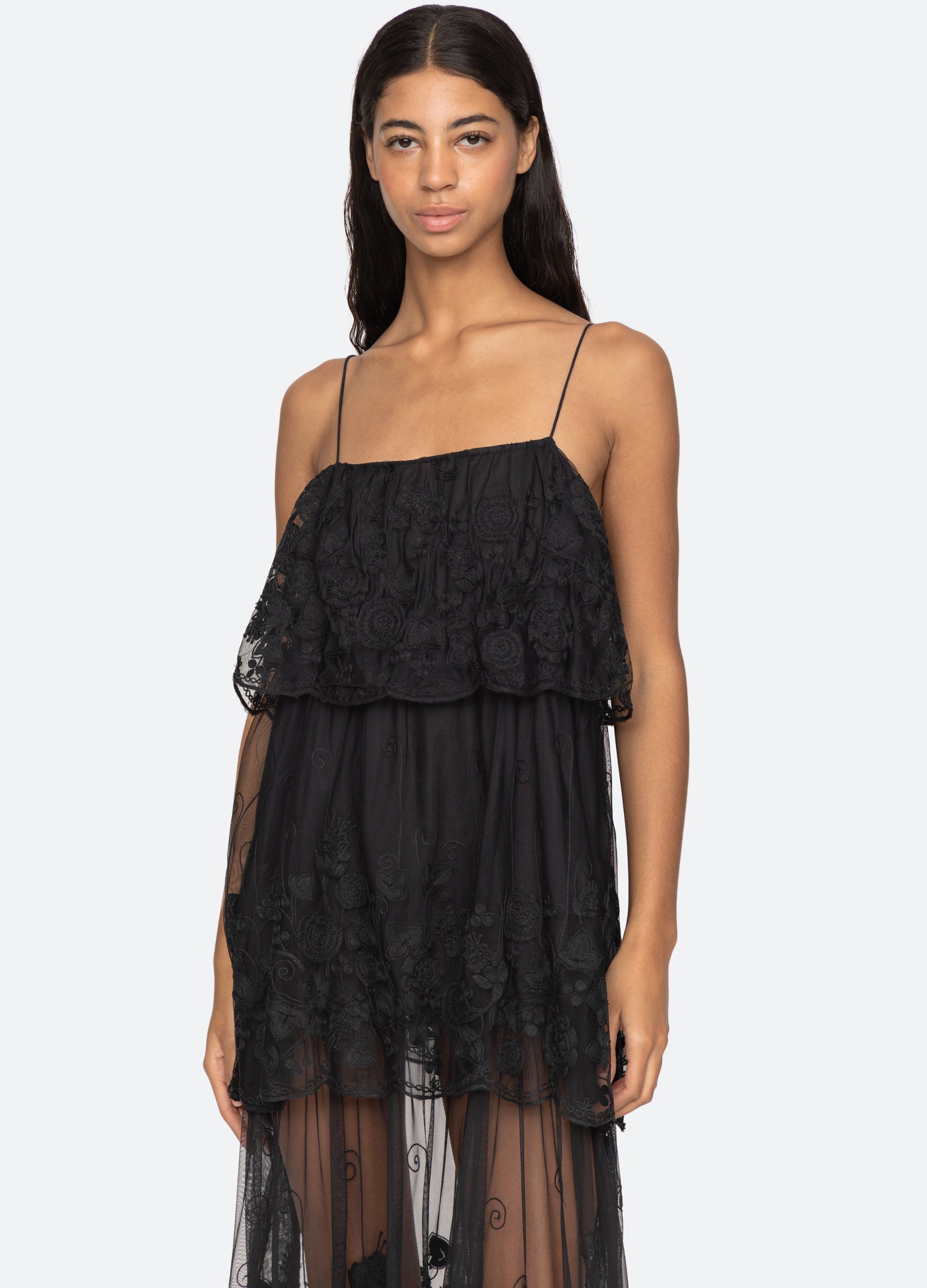 Arielle Dress Black|Cream