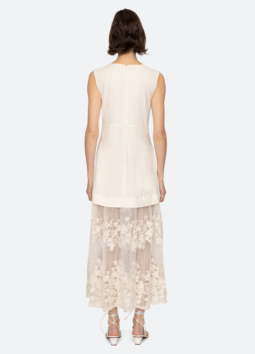 Arielle V-Neck Dress Cream