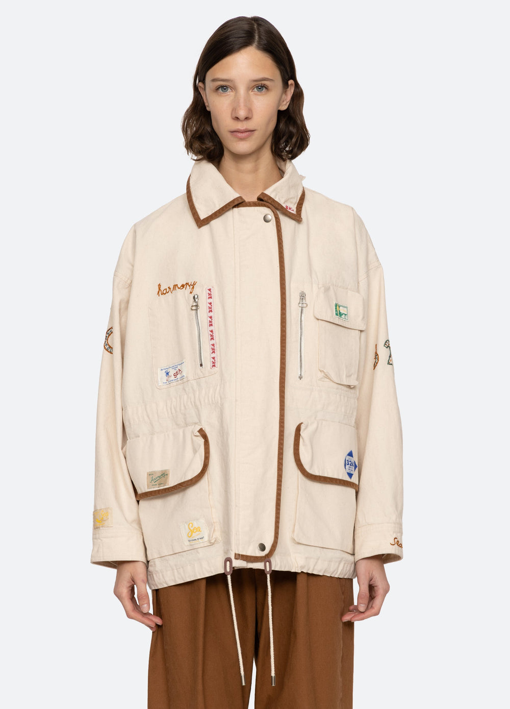 Carolyn Jacket Cream|Navy