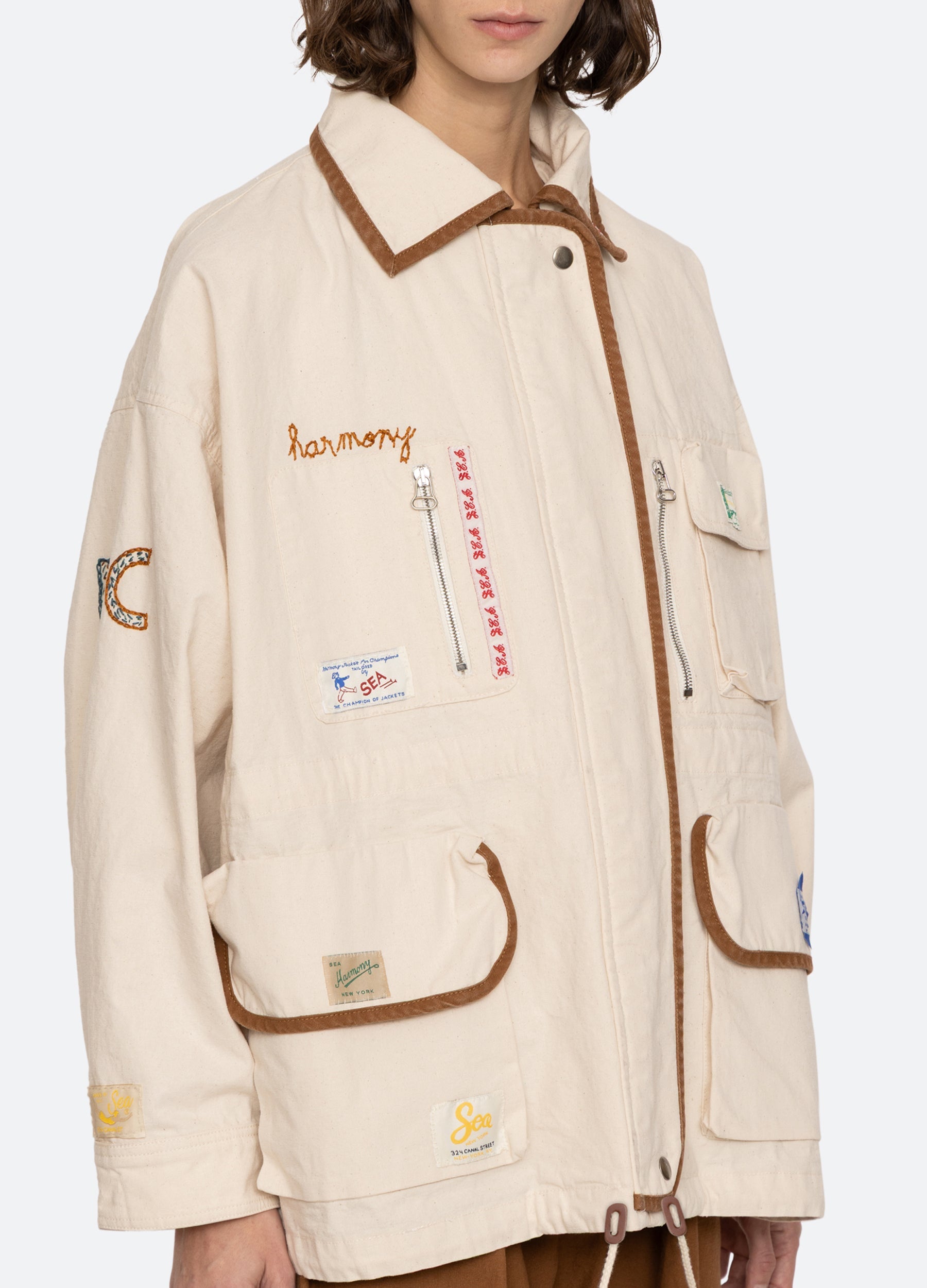 Carolyn Jacket Cream|Navy