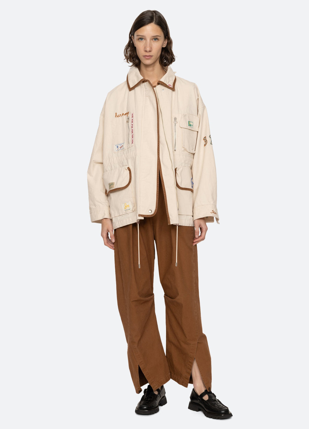 Carolyn Jacket Cream|Navy