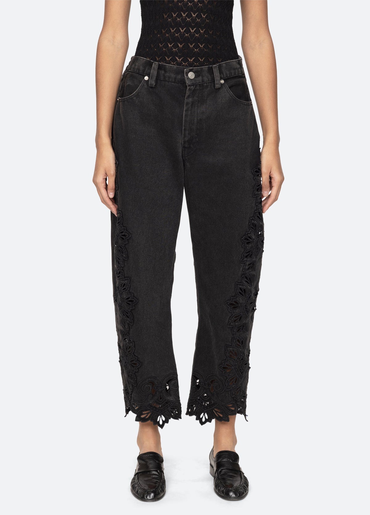 Cavina Jeans Black|White