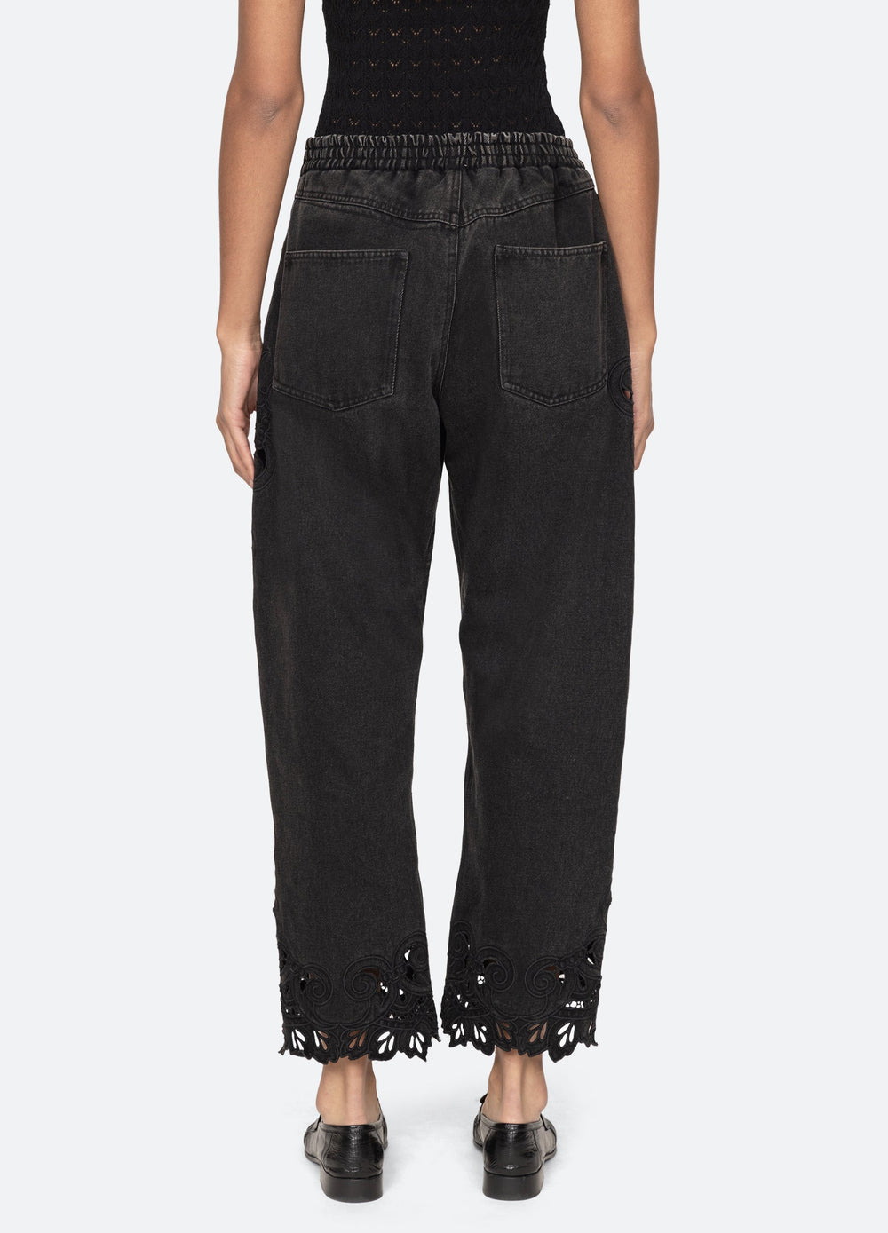Cavina Jeans Black|White