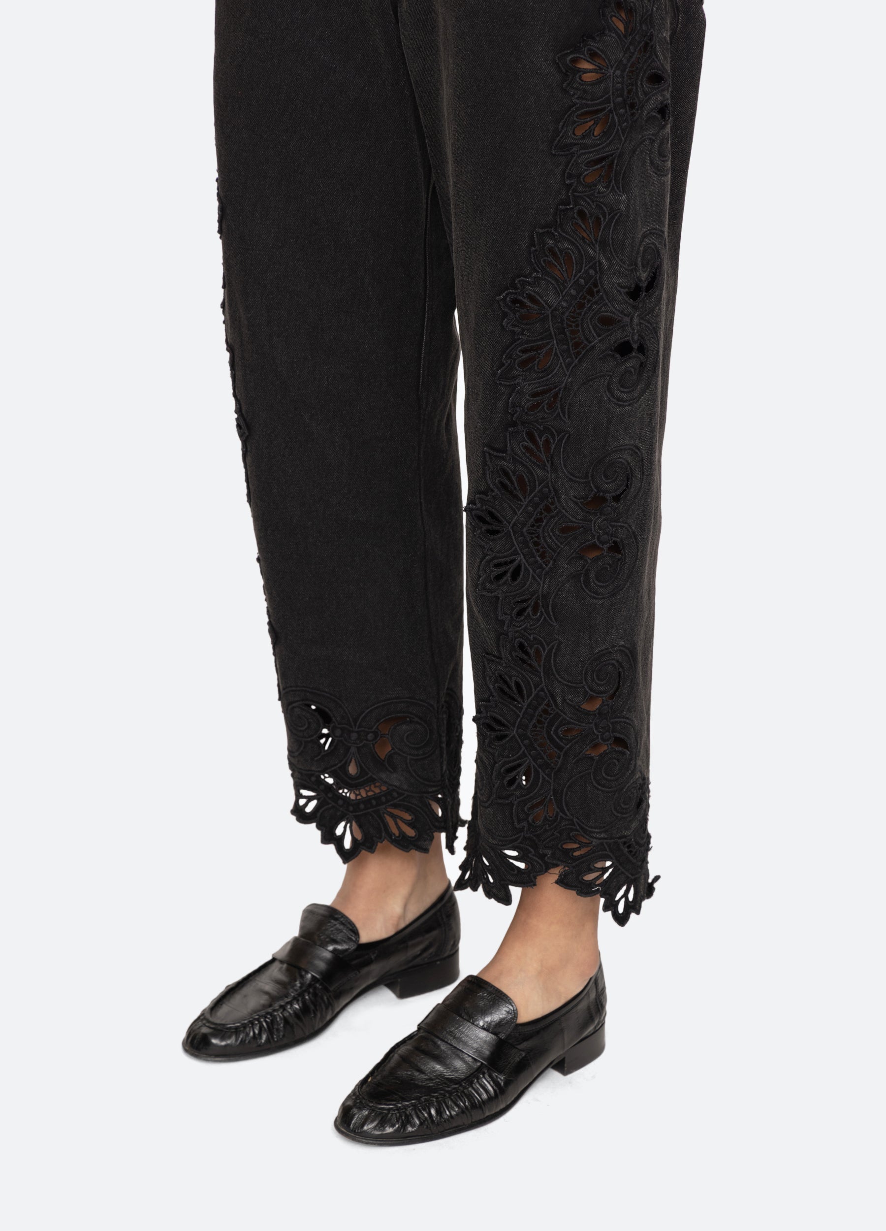 Cavina Jeans Black|White