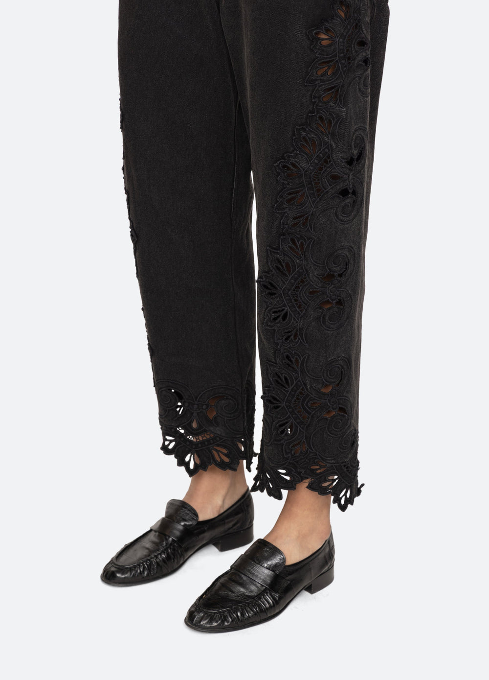 Cavina Jeans Black|White