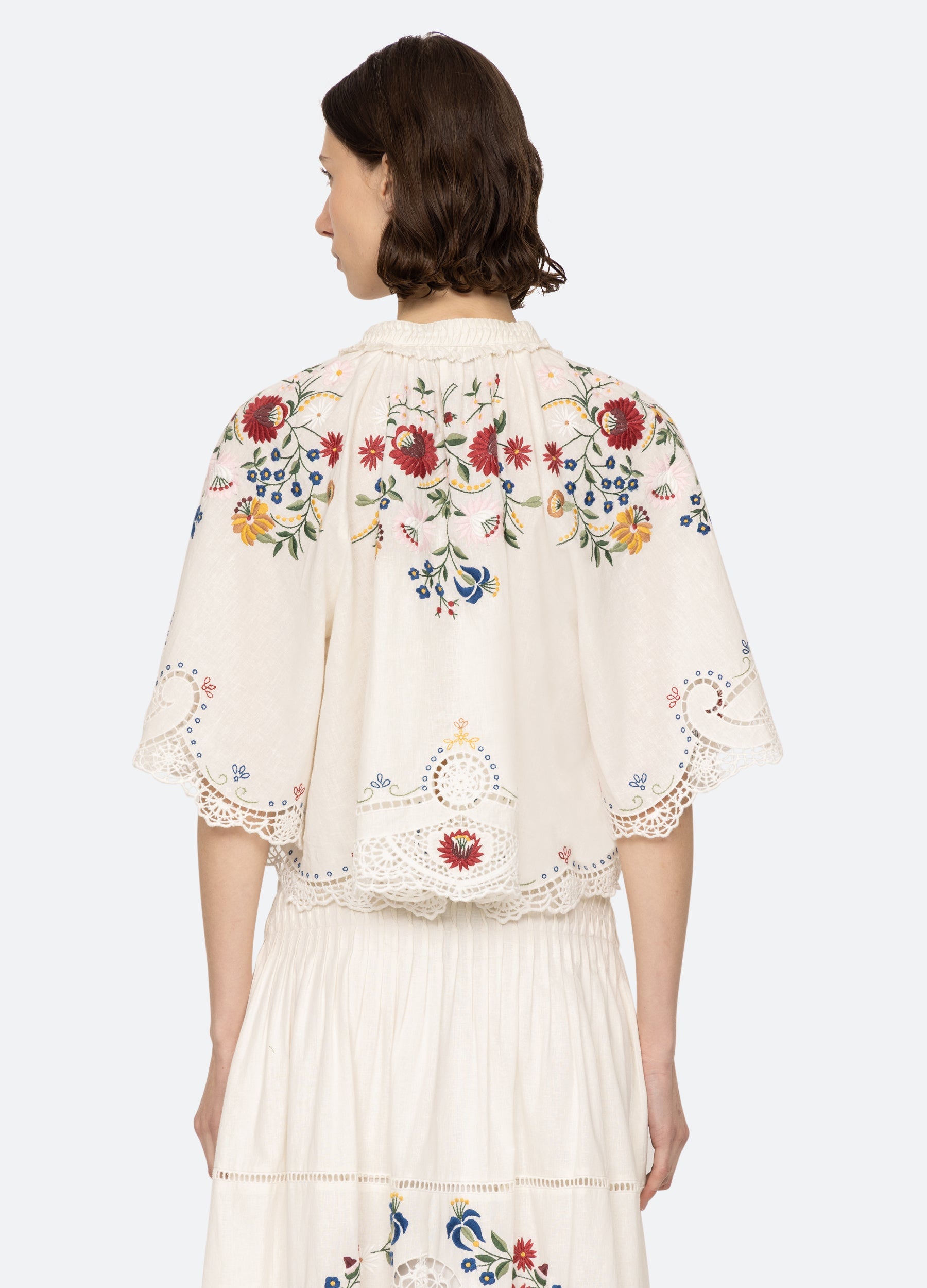 Celia S/S Top Cream|Sky
