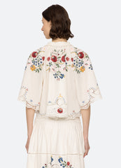 Celia S/S Top Cream|Sky