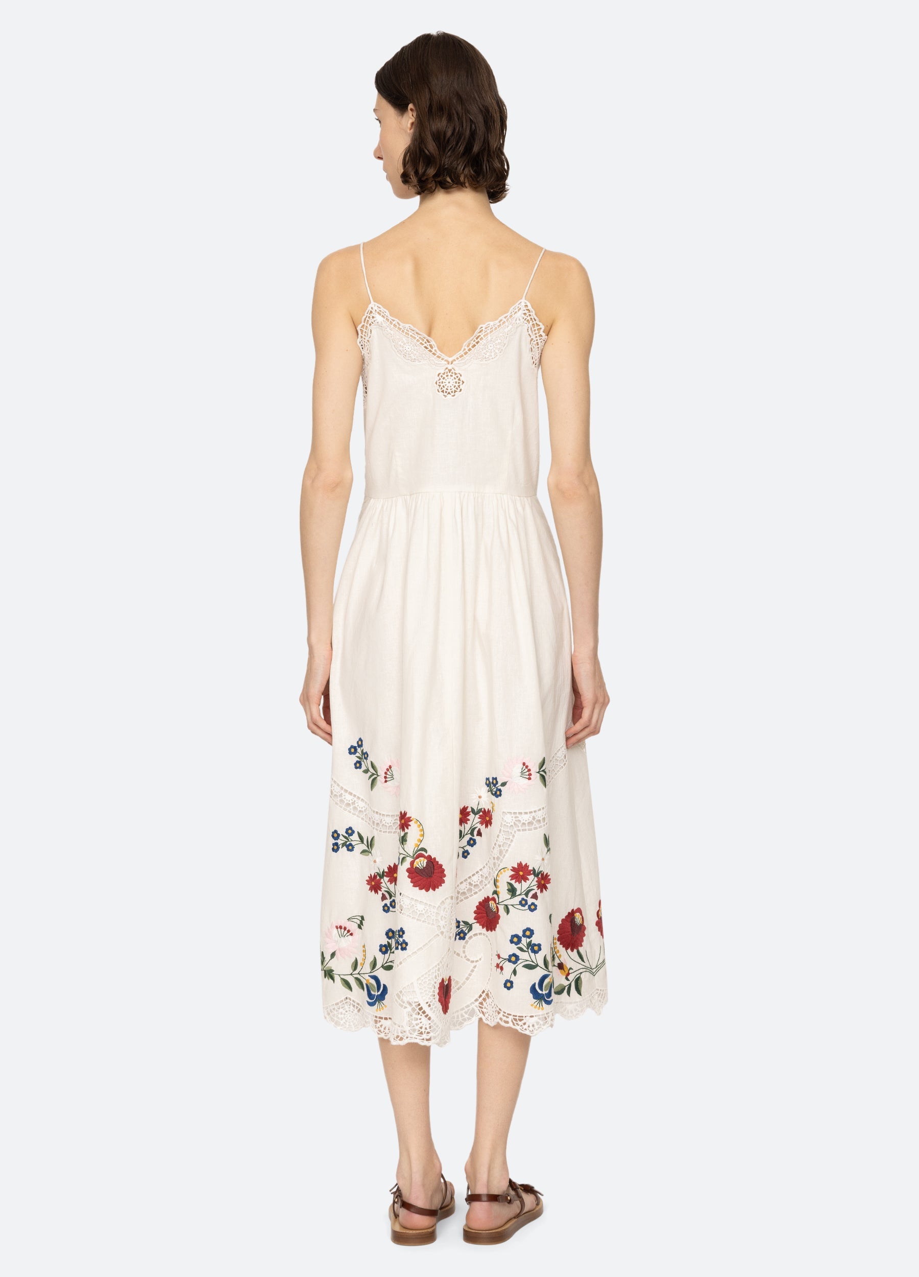 Celia Slip Dress Cream|Sky