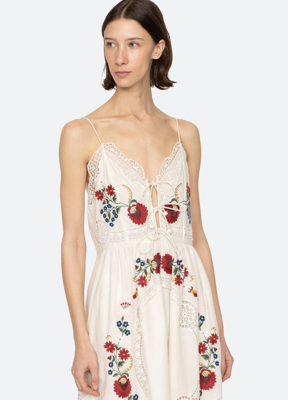 Celia Slip Dress Cream|Sky