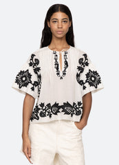 Liliana S/S Top Black|Red
