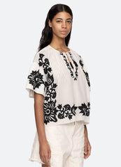 Liliana S/S Top Black|Red