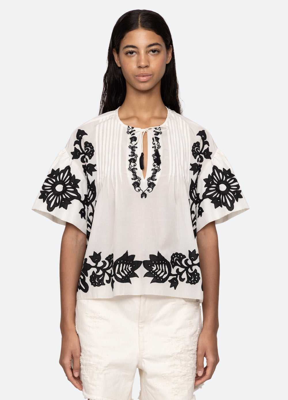 Liliana S/S Top Black|Red