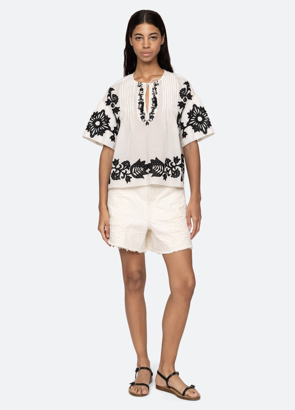 Liliana S/S Top Black|Red