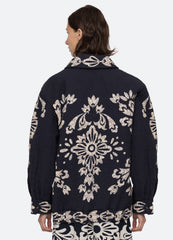 Liliana Quilted Jacket Navy|Red