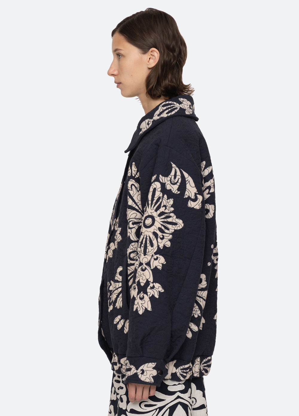 Liliana Quilted Jacket Navy|Red