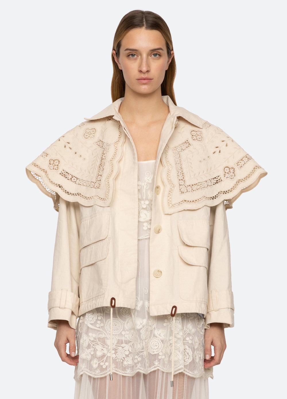 Marie Cape Jacket Cream