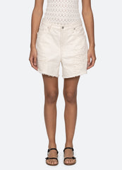 Spencer Denim Shorts White