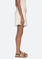 Spencer Denim Shorts White