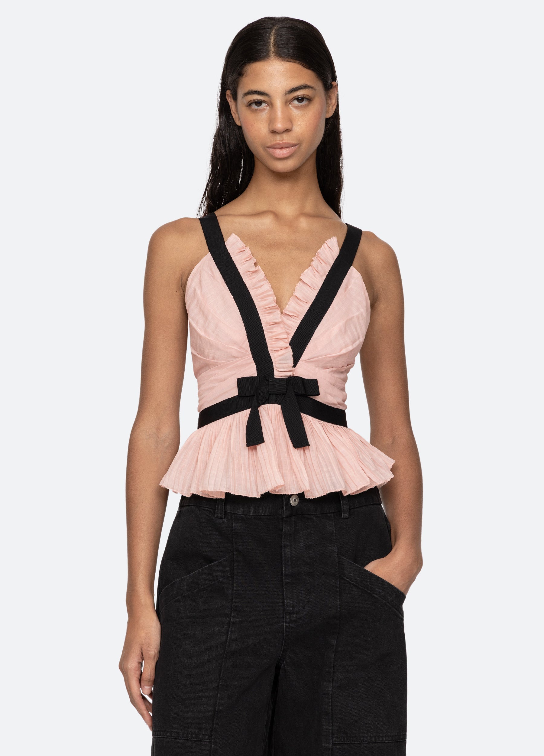 Thalia Top Black|Blush