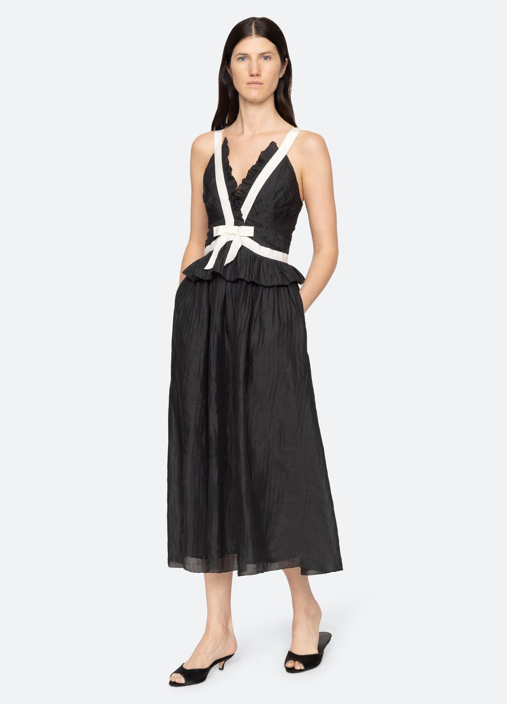 Thalia Dress Black|Blush
