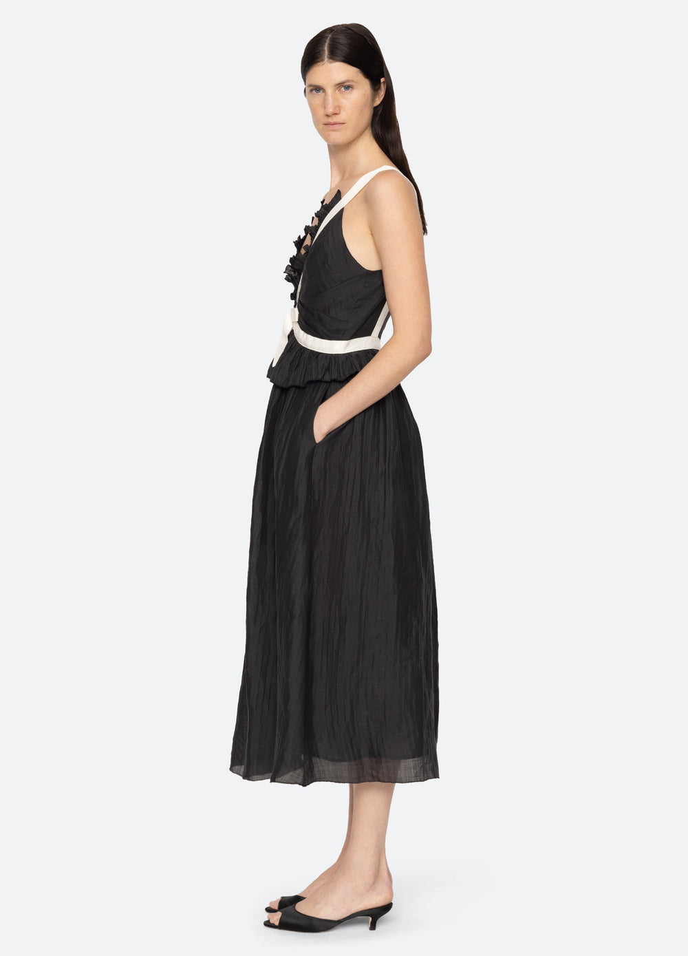 Thalia Dress Black|Blush