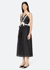 Thalia Dress Black|Blush