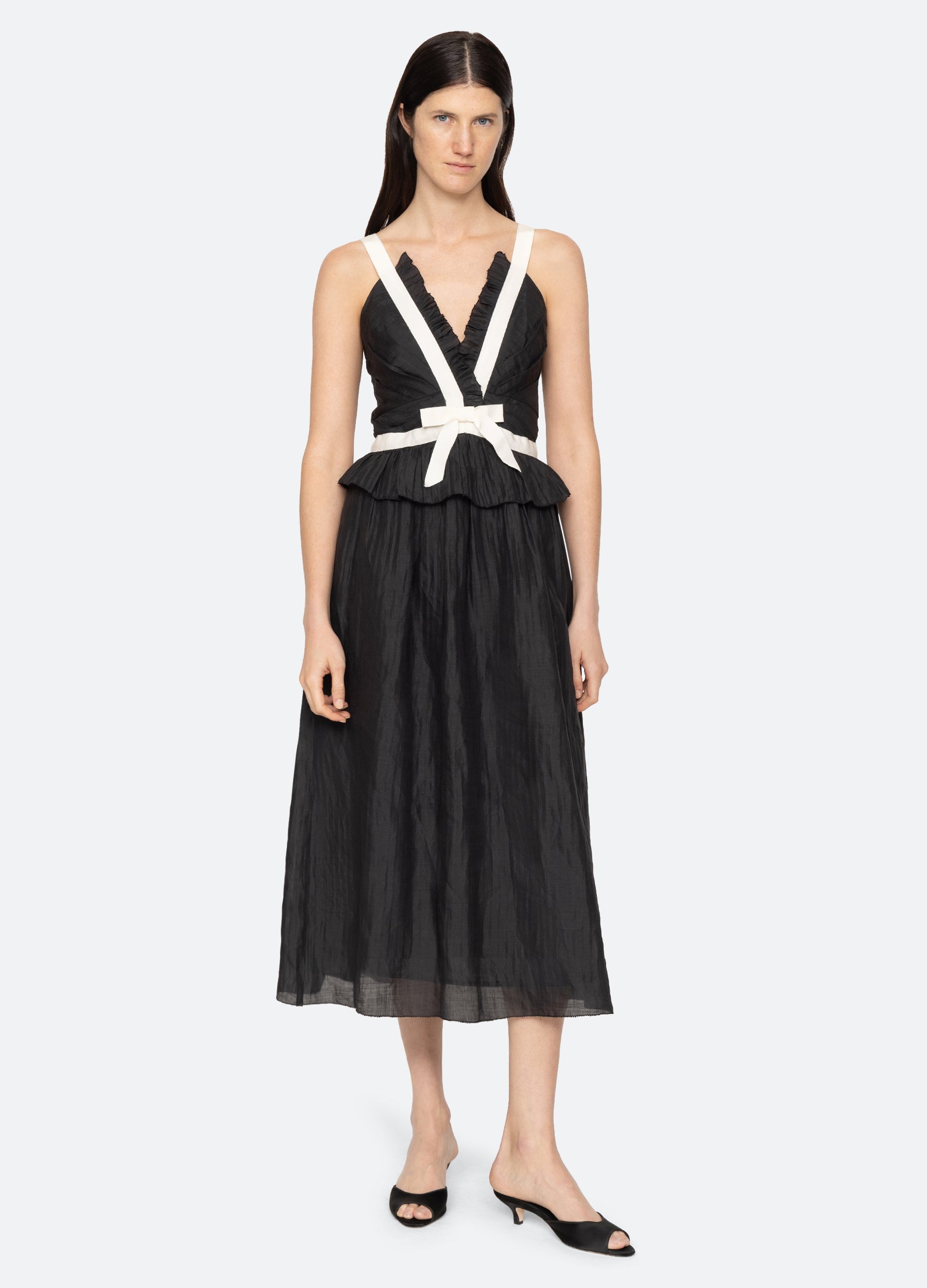 Thalia Dress Black|Blush