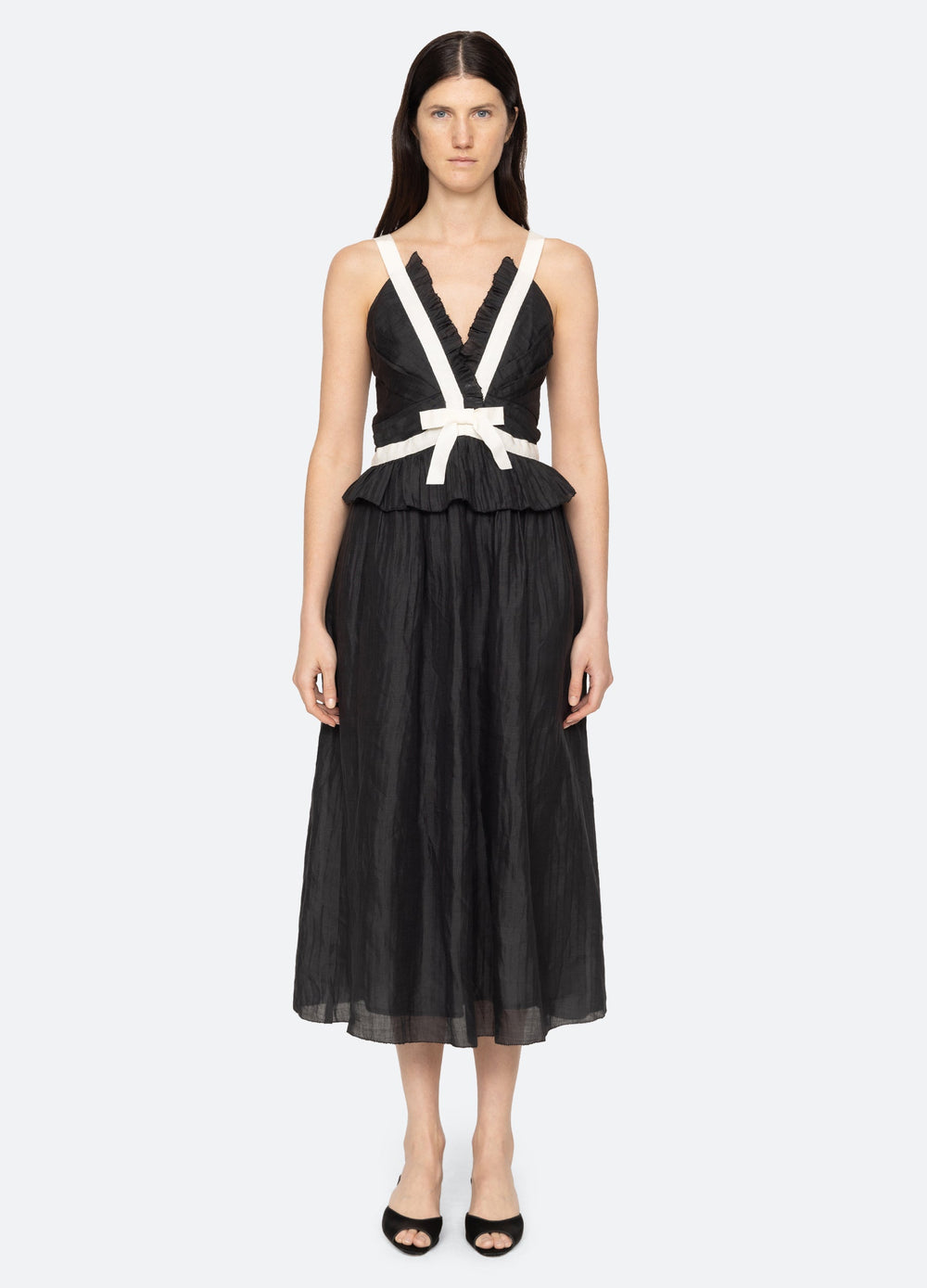 Thalia Dress Black|Blush