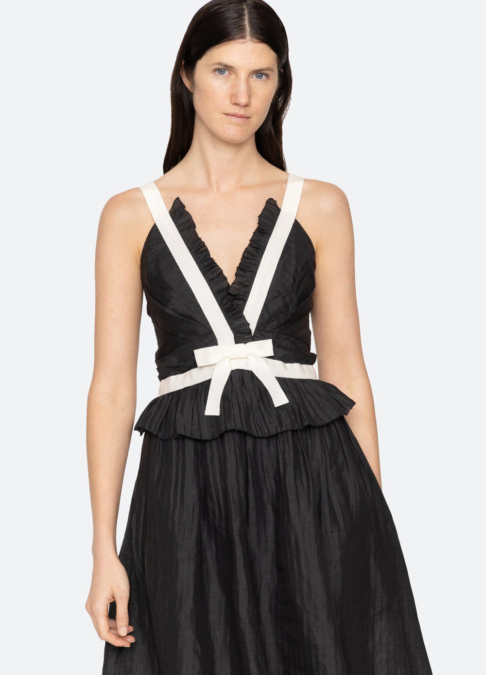 Thalia Dress Black|Blush