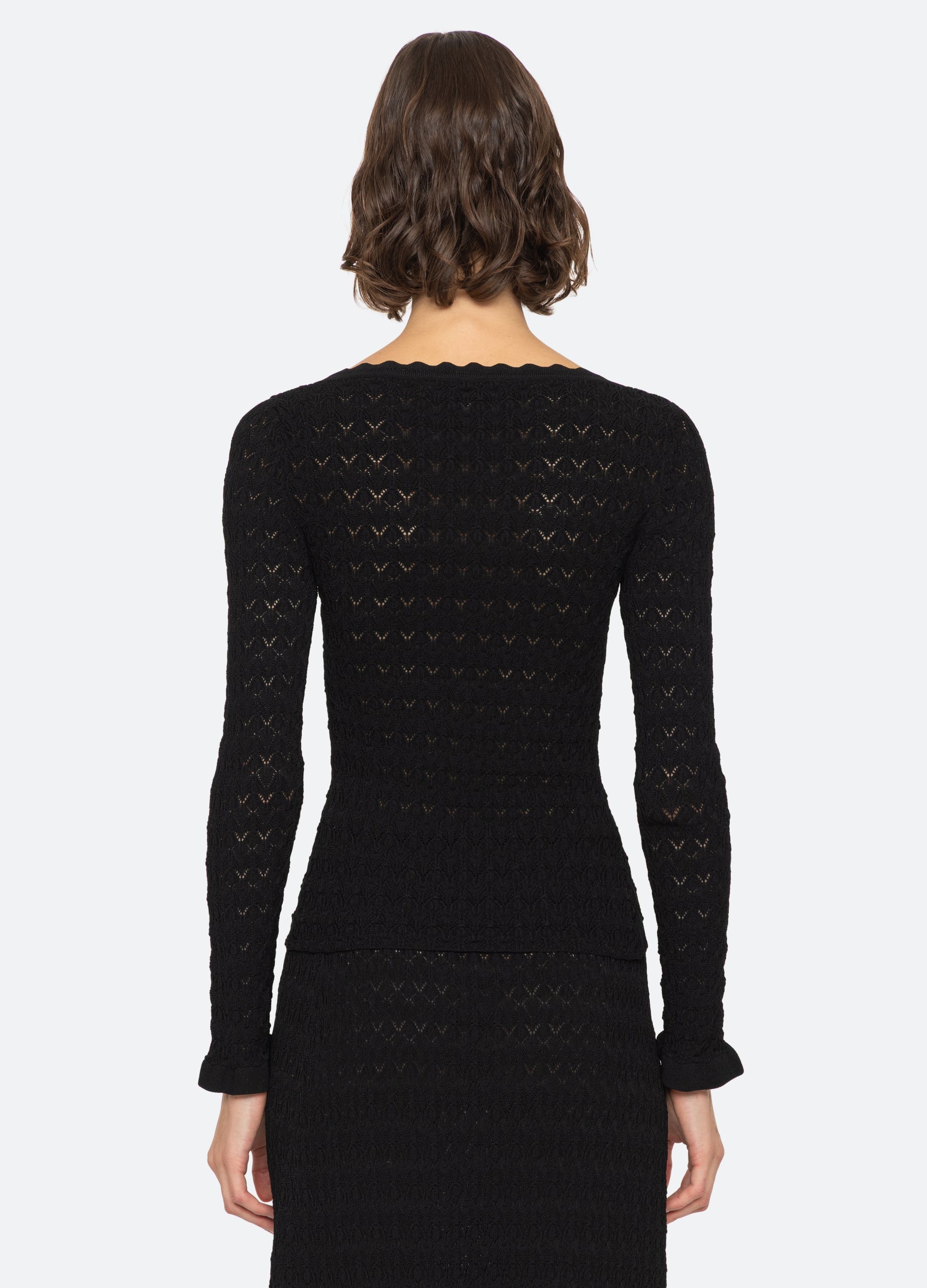 Rue L/S Top Black|Cream