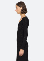 Rue L/S Top Black|Cream