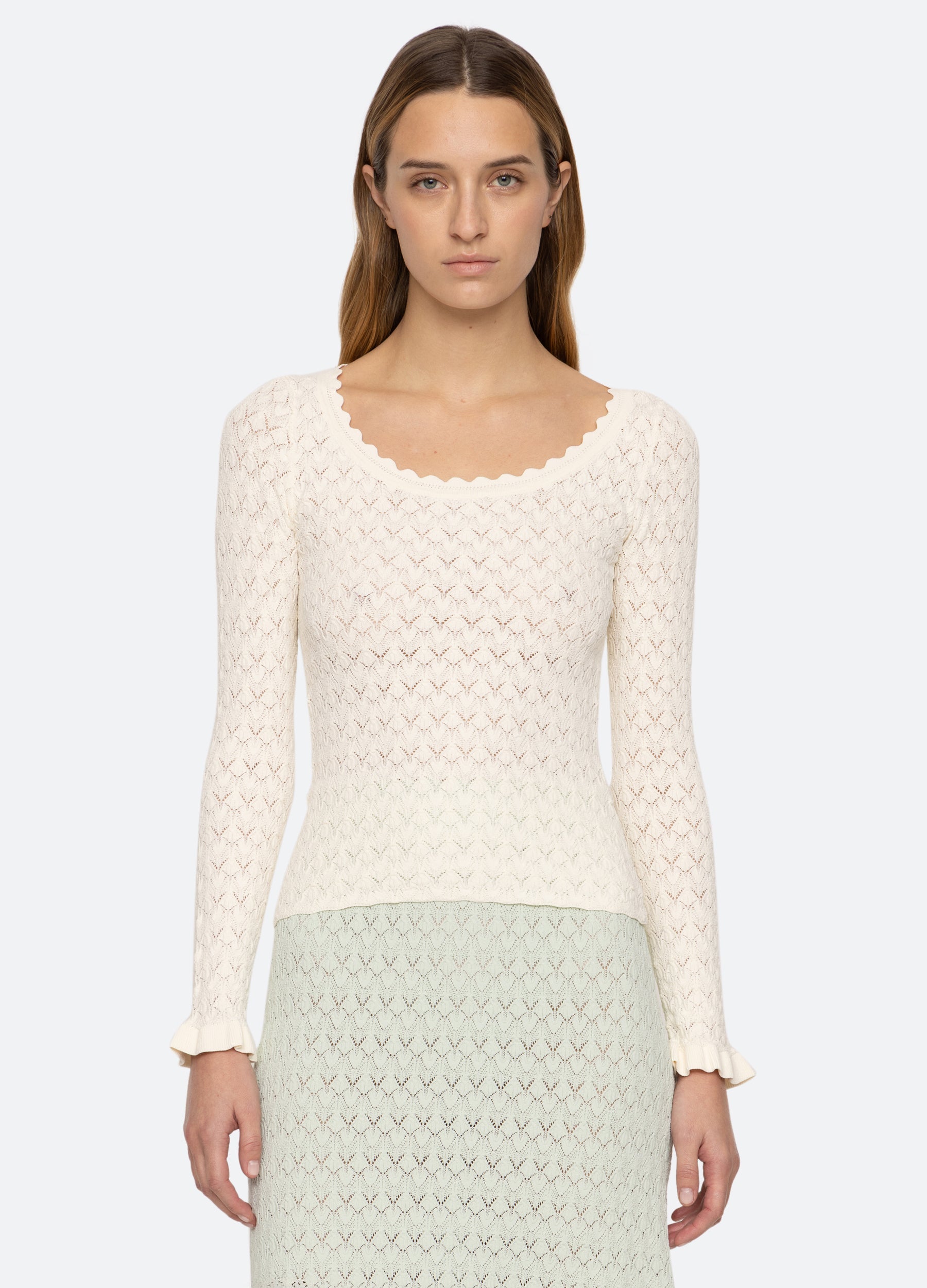Rue L/S Top Black|Cream