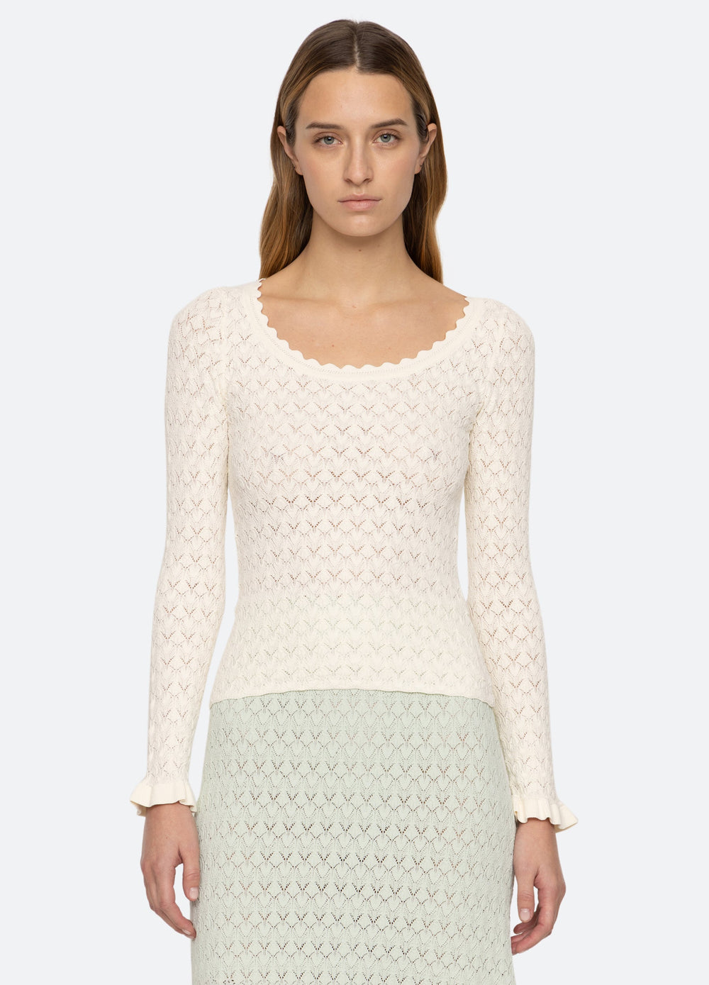 Rue L/S Top Black|Cream