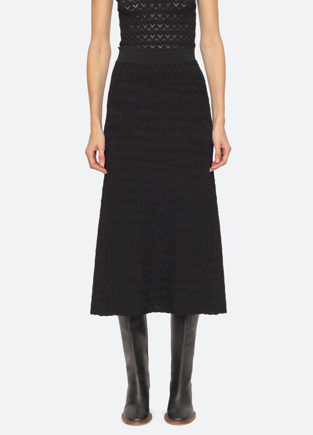Rue Skirt Black|Cream