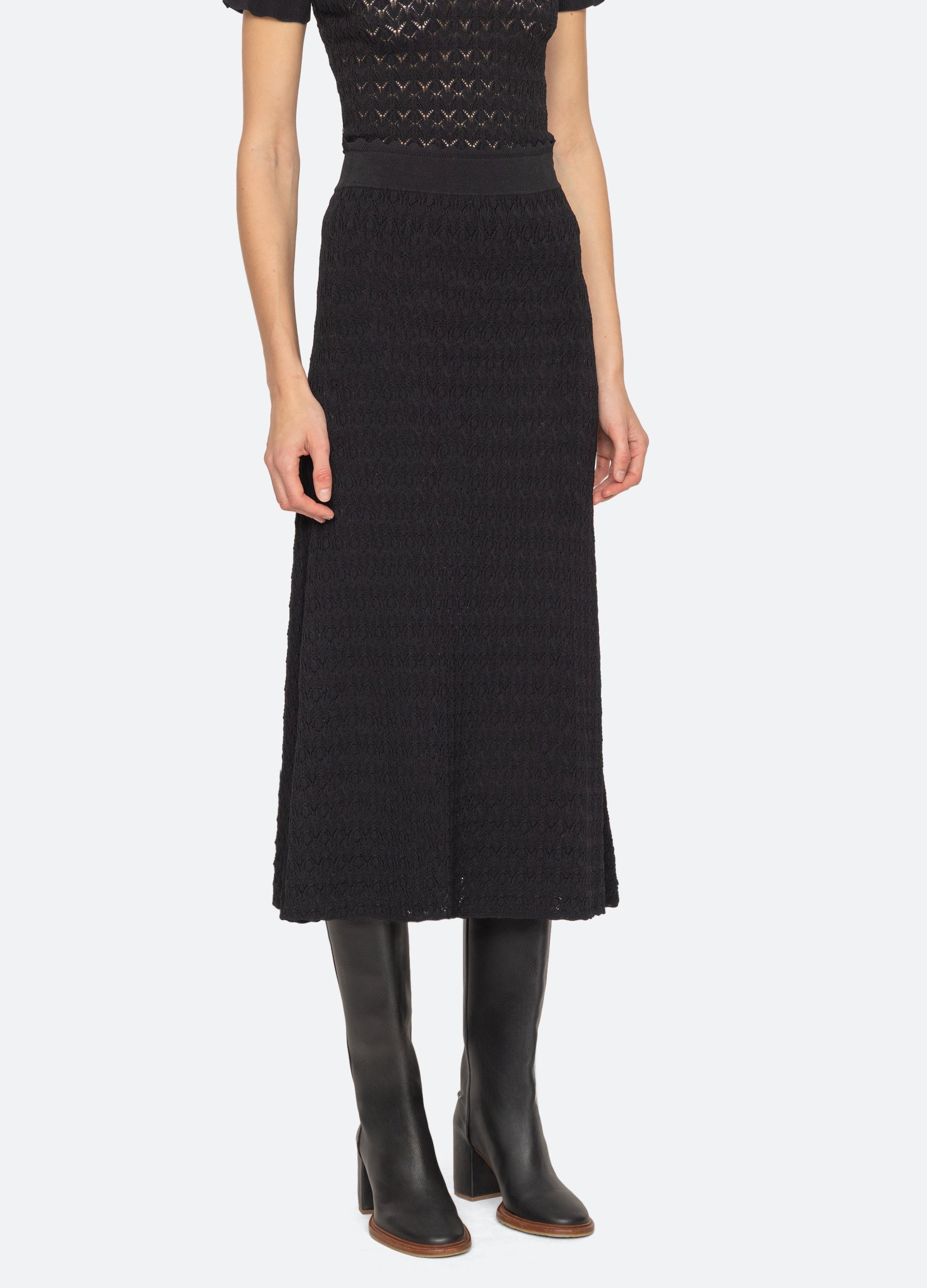 Rue Skirt Black|Cream
