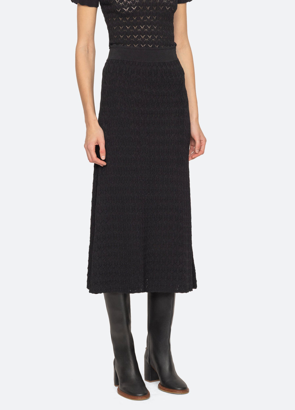 Rue Skirt Black|Cream