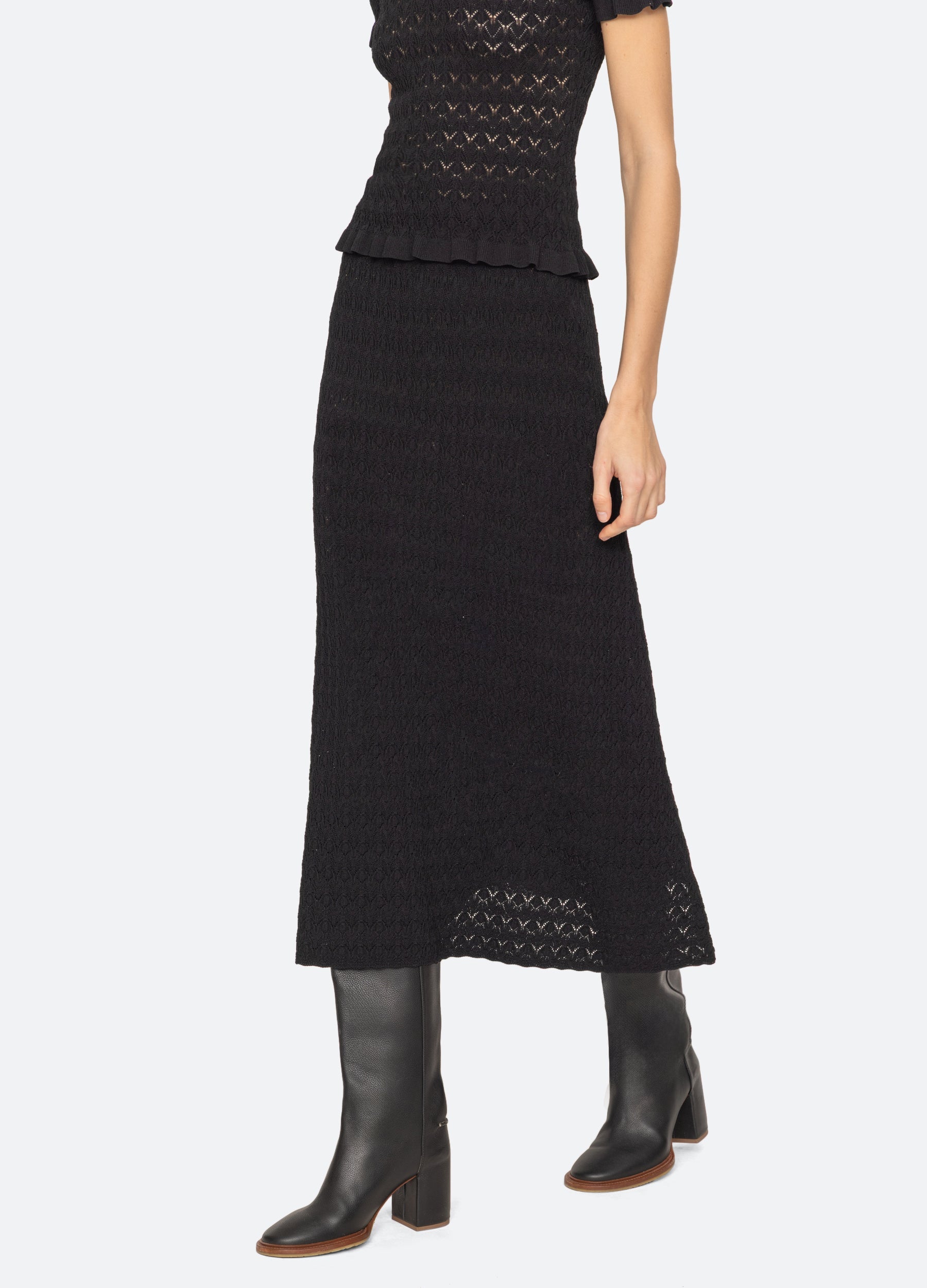 Rue Skirt Black|Cream