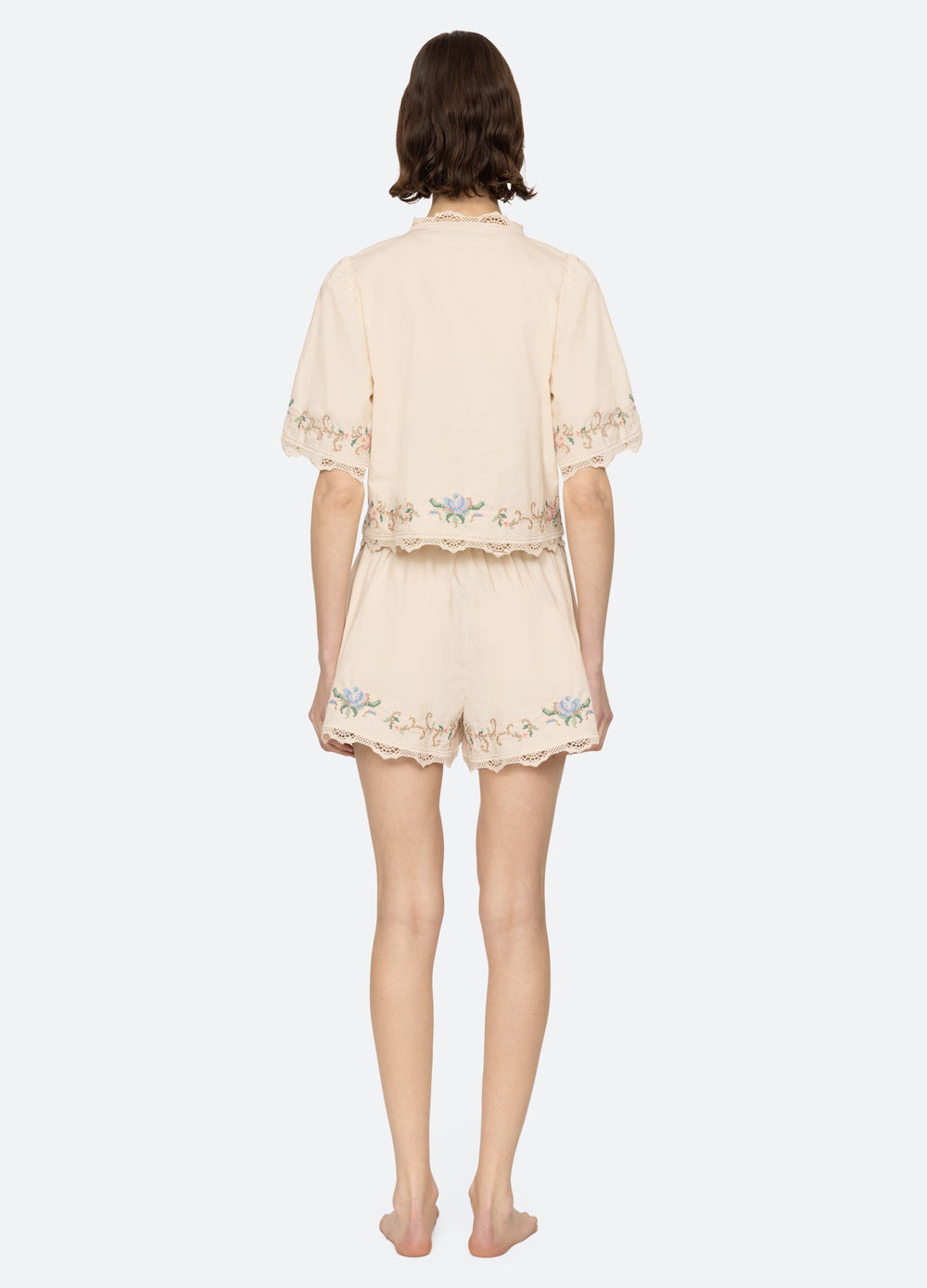 Edwina PJ Short Set Cream