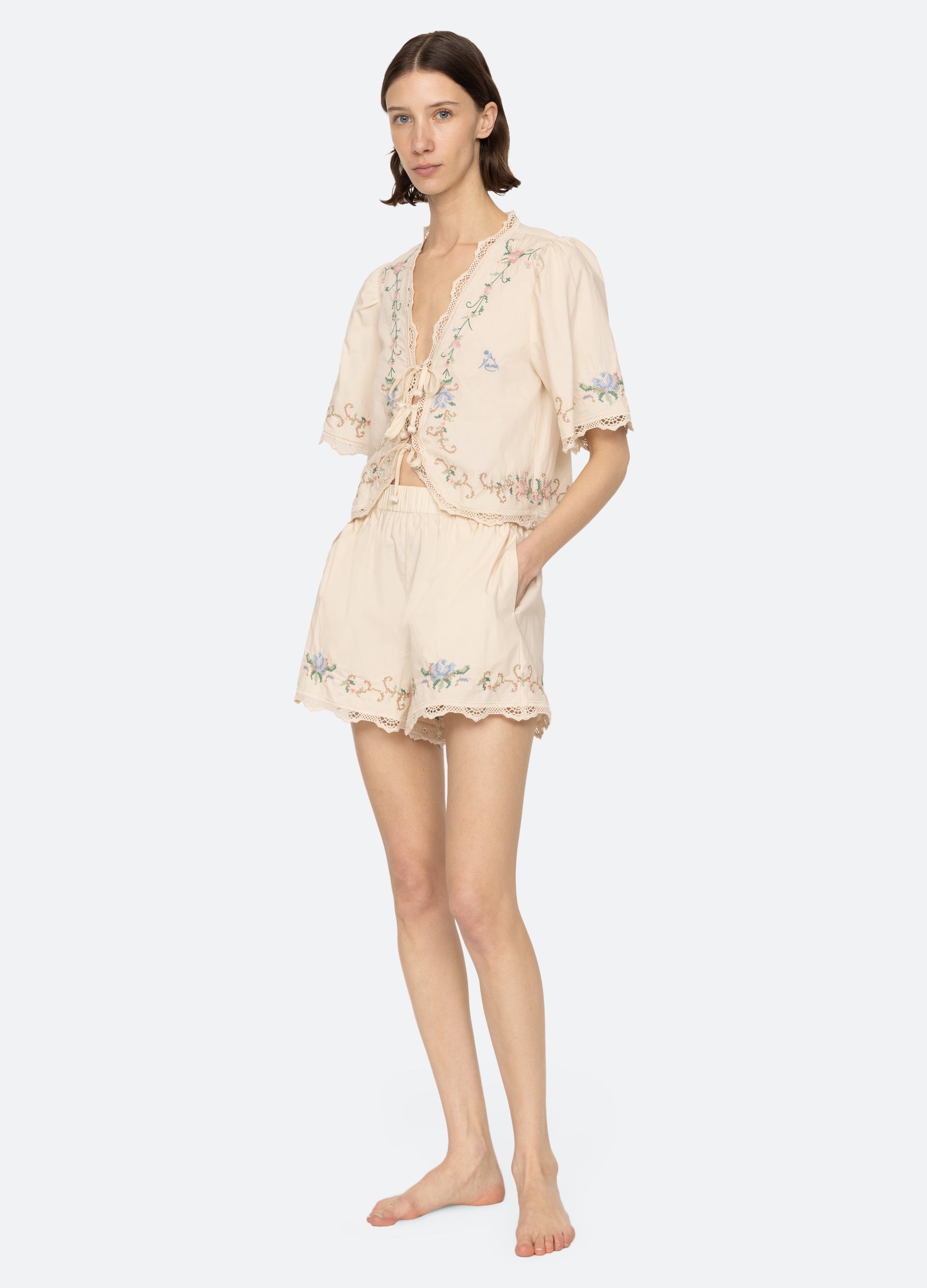 Edwina Mama PJ Set Cream