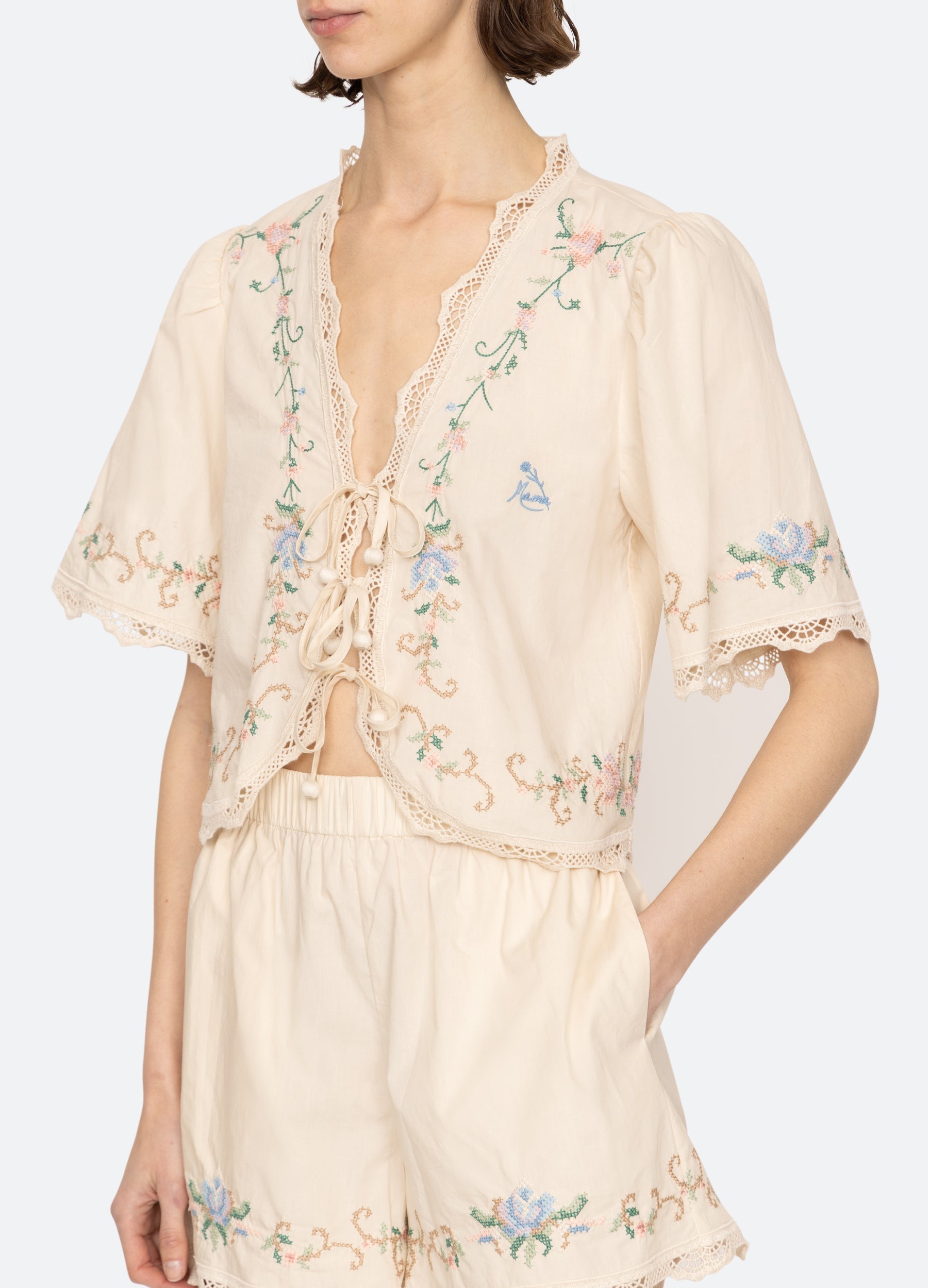 Edwina Mama PJ Set Cream