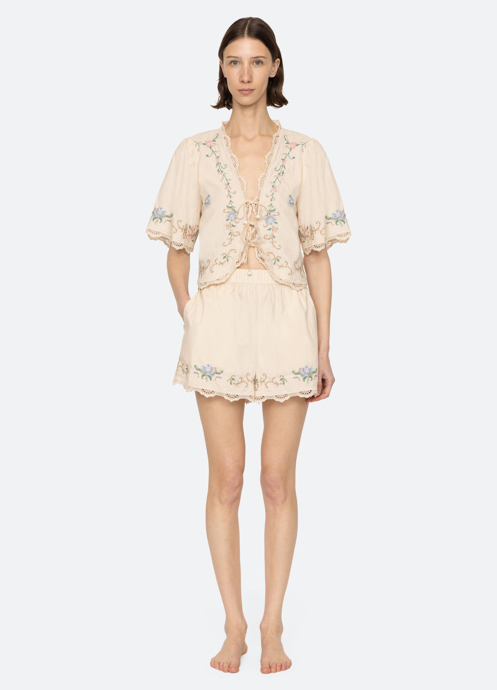 Edwina Mama PJ Set Cream