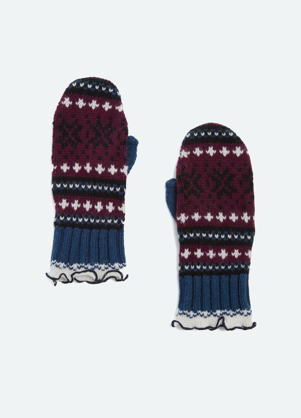Linea Mittens Burgundy|Green