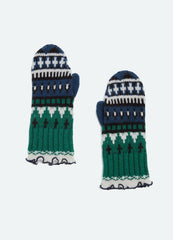 Linea Mittens Burgundy|Green