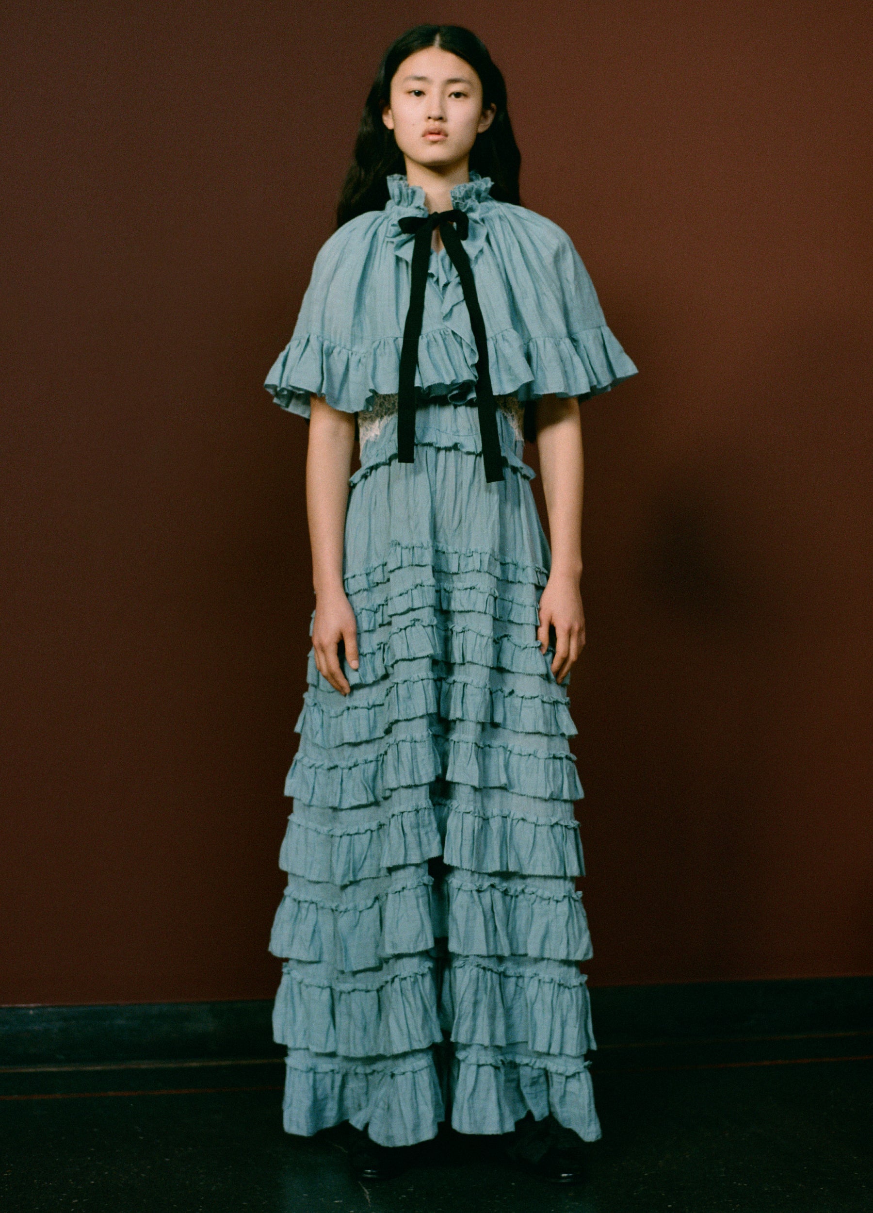 Anise Dress Blue|White