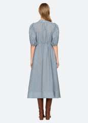 Anise S/S Dress Blue|Chartreuse
